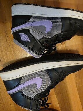 Nike Air Jordan 1 Low Black & Lavender Houndstooth